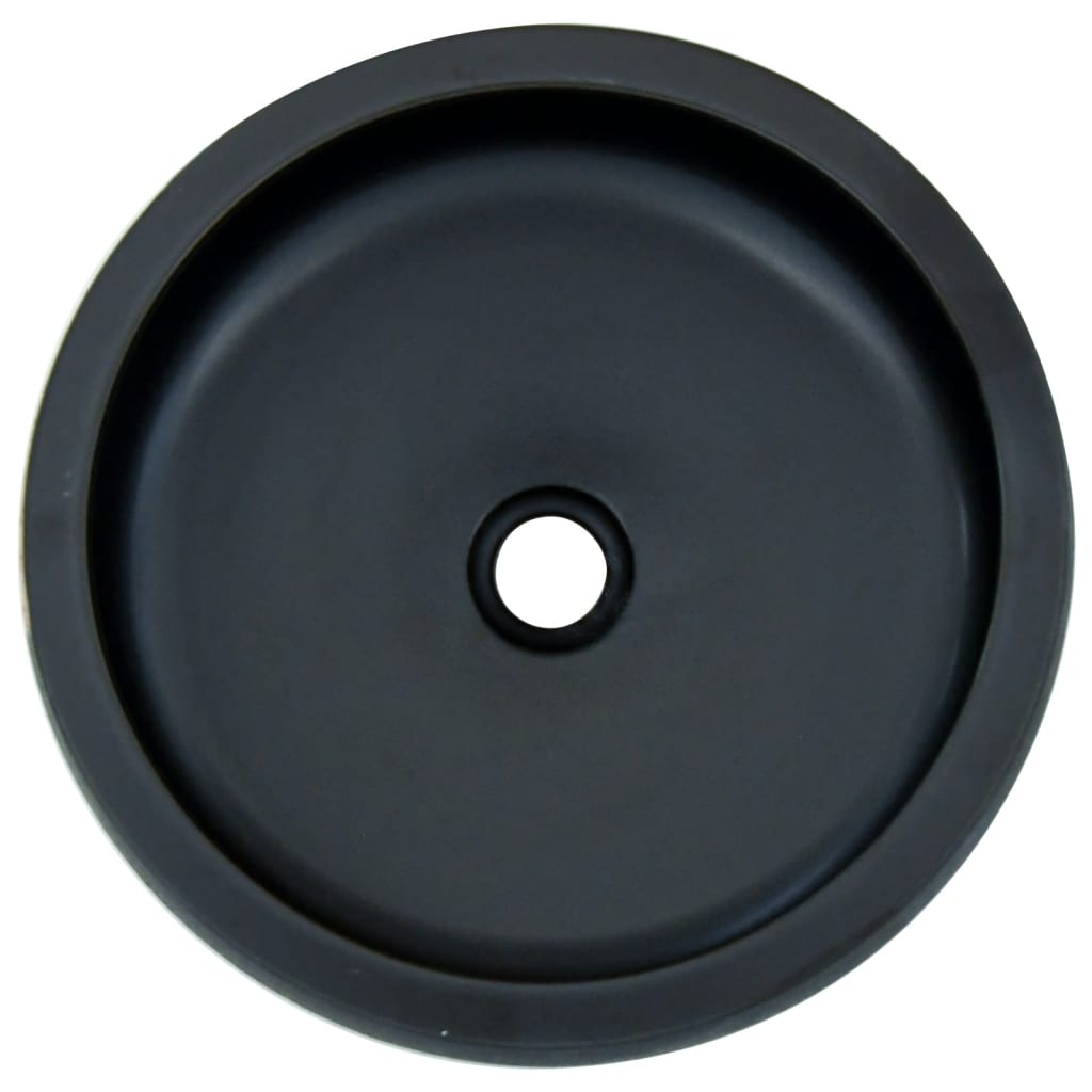 countertop sink, black and blue, round, Φ41x14, ceramic