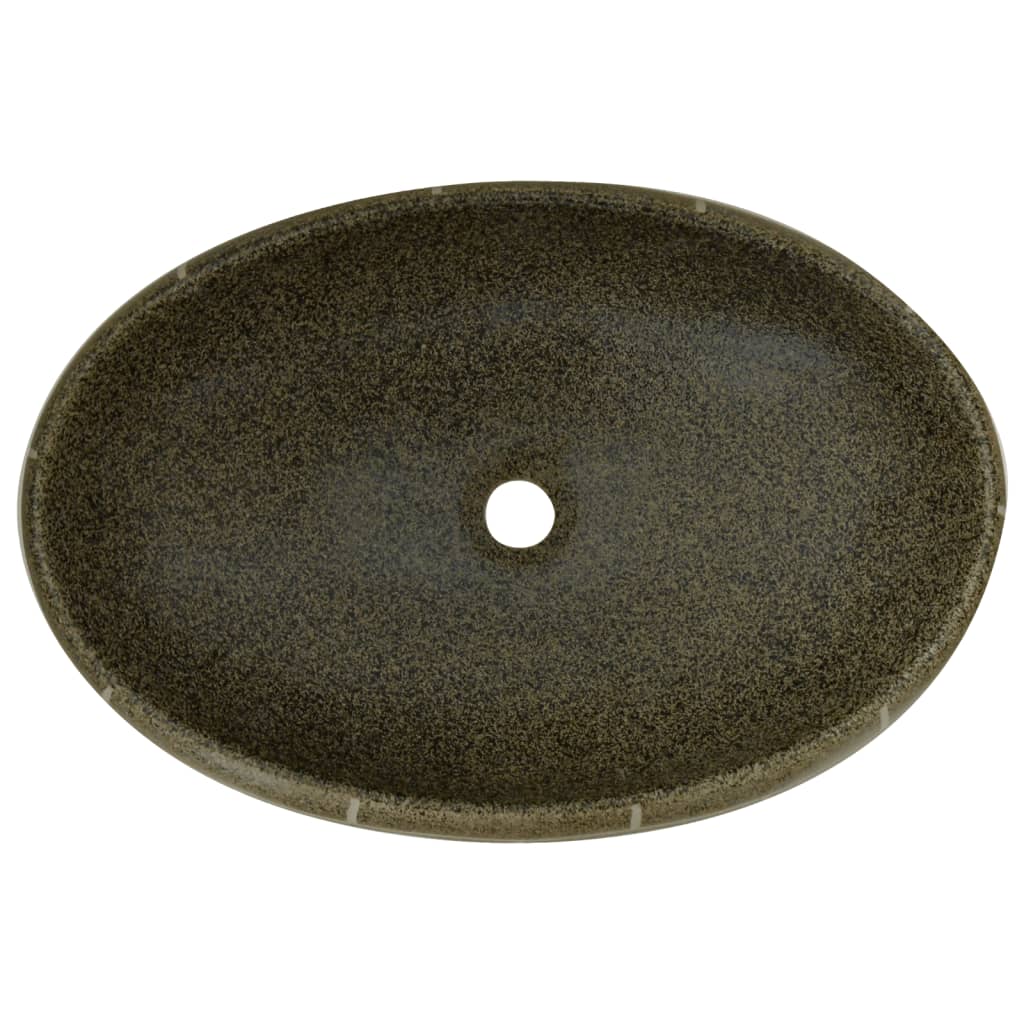 countertop sink, multi-colored, oval, ceramic