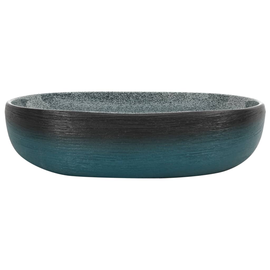 countertop sink, turquoise, oval, ceramic