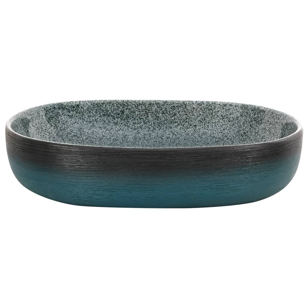 countertop sink, turquoise, oval, ceramic