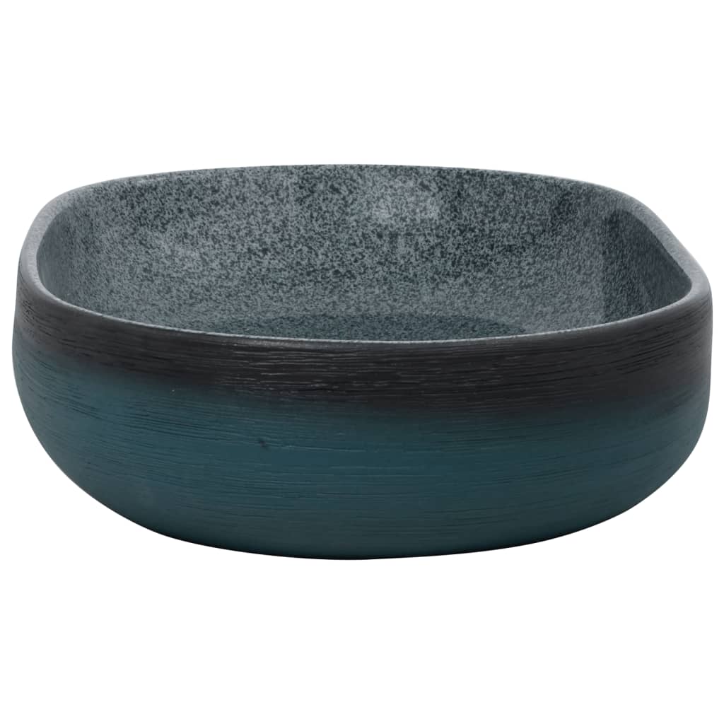 countertop sink, turquoise, oval, ceramic