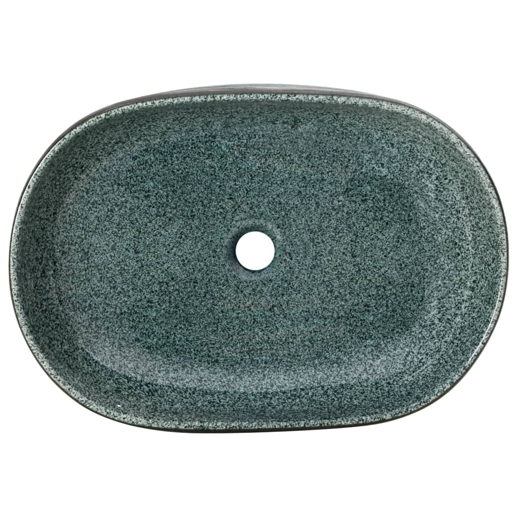 countertop sink, turquoise, oval, ceramic