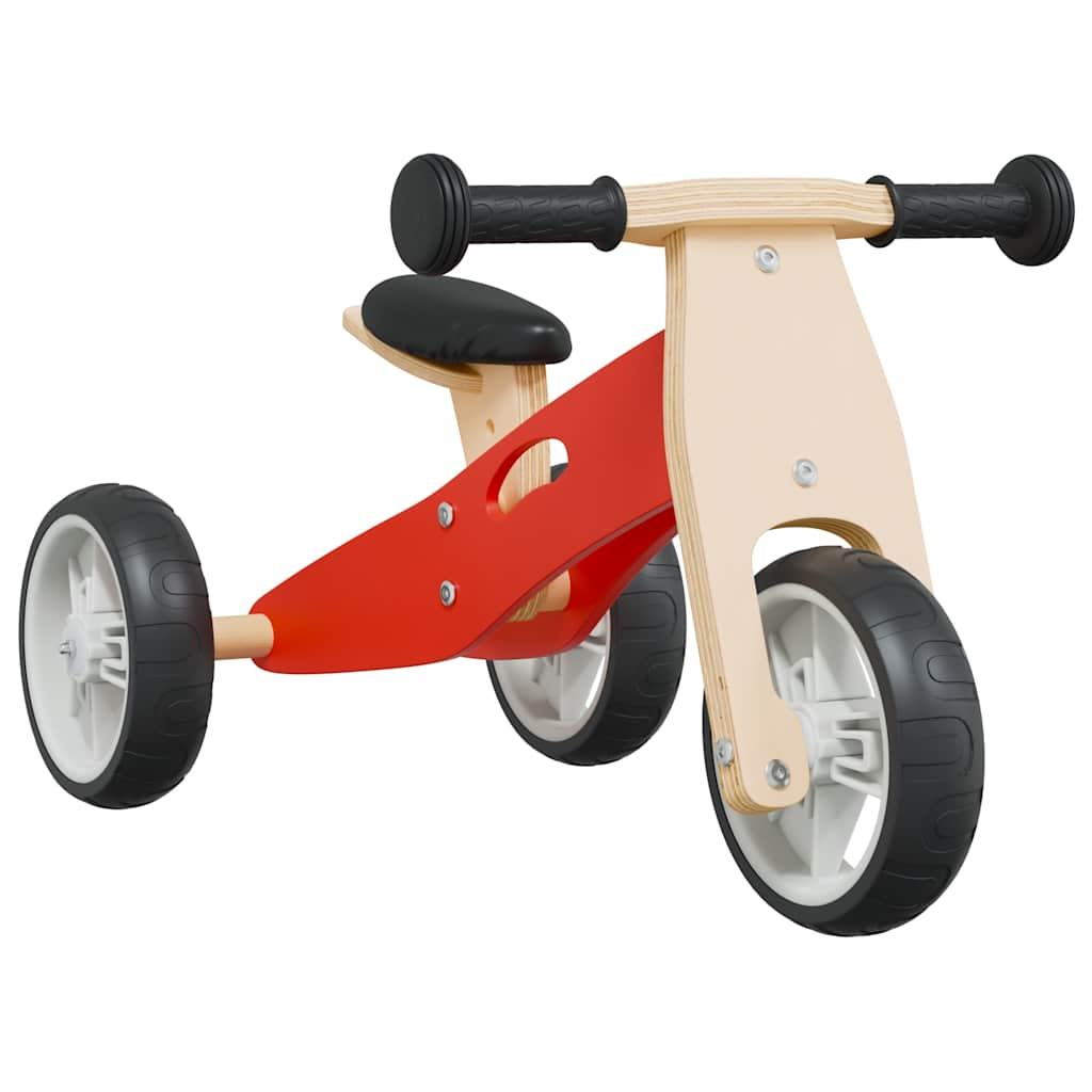 2-in-1 balance bike for children, red