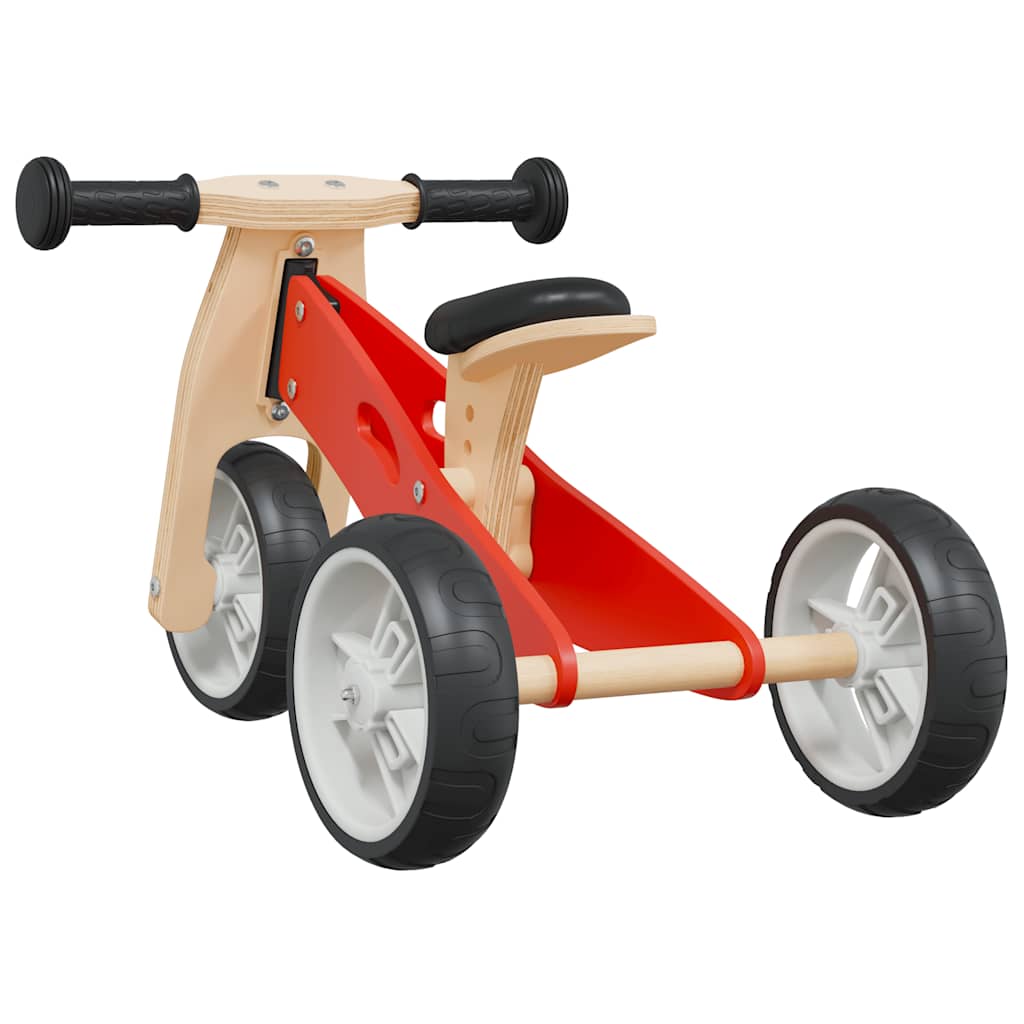 2-in-1 balance bike for children, red