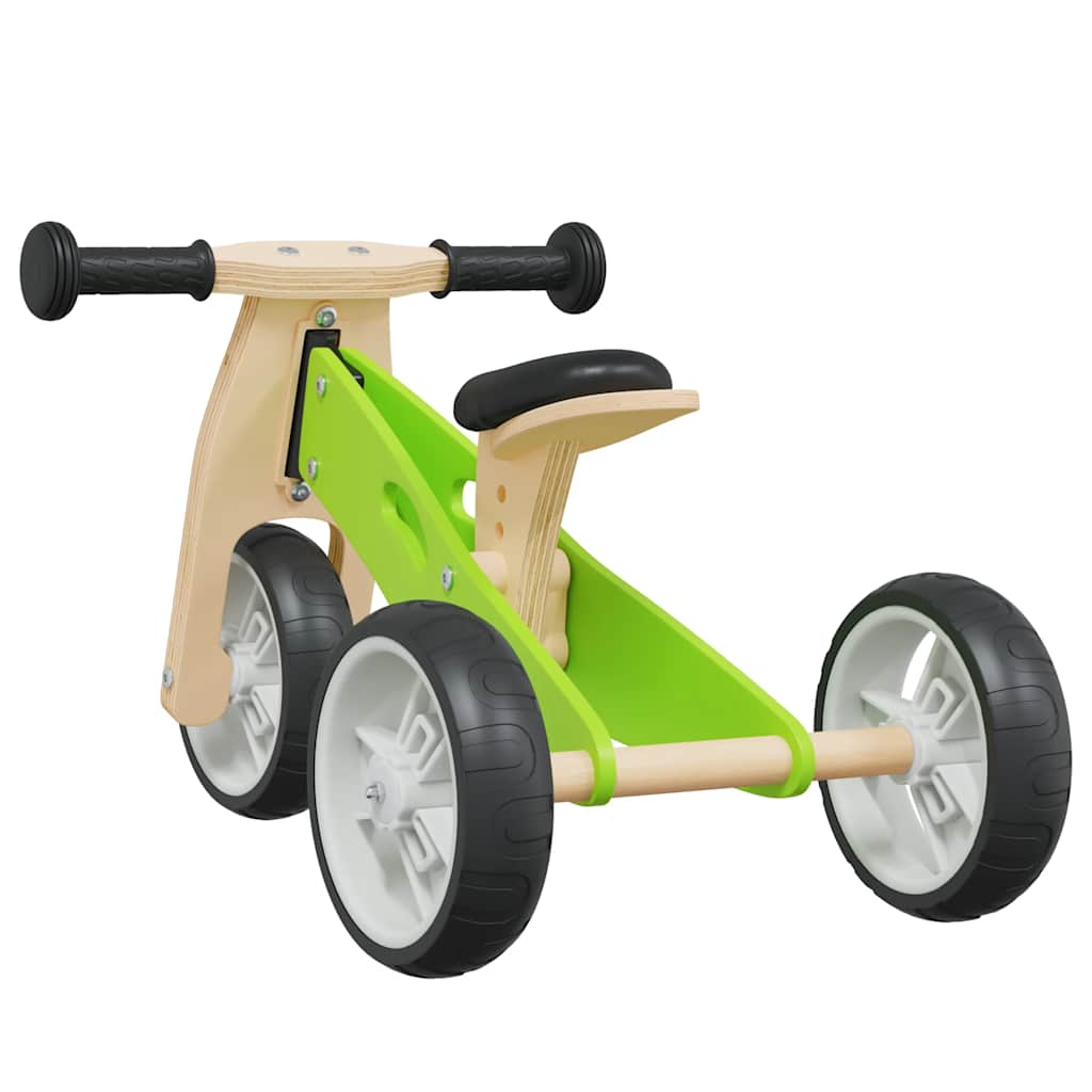 2-in-1 balance bike for children, green