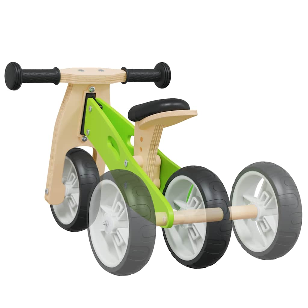 2-in-1 balance bike for children, green