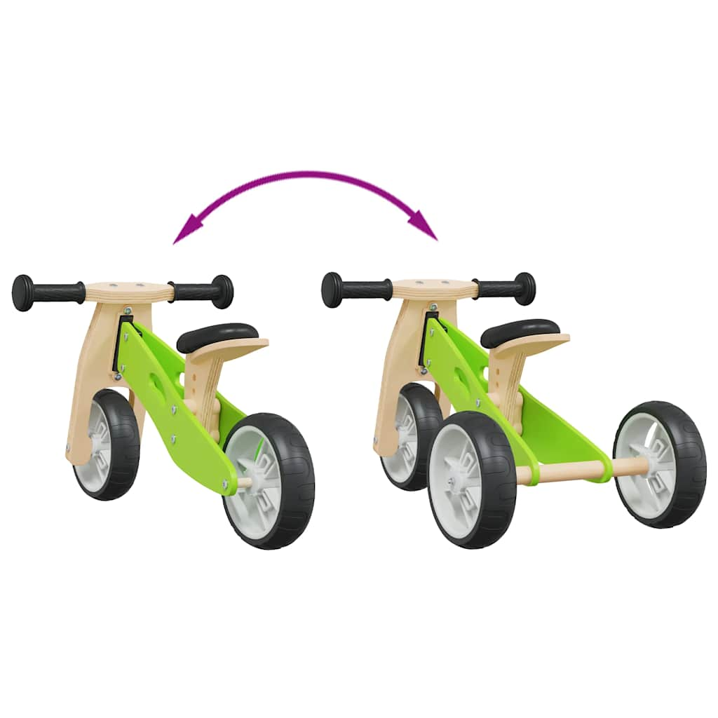 2-in-1 balance bike for children, green