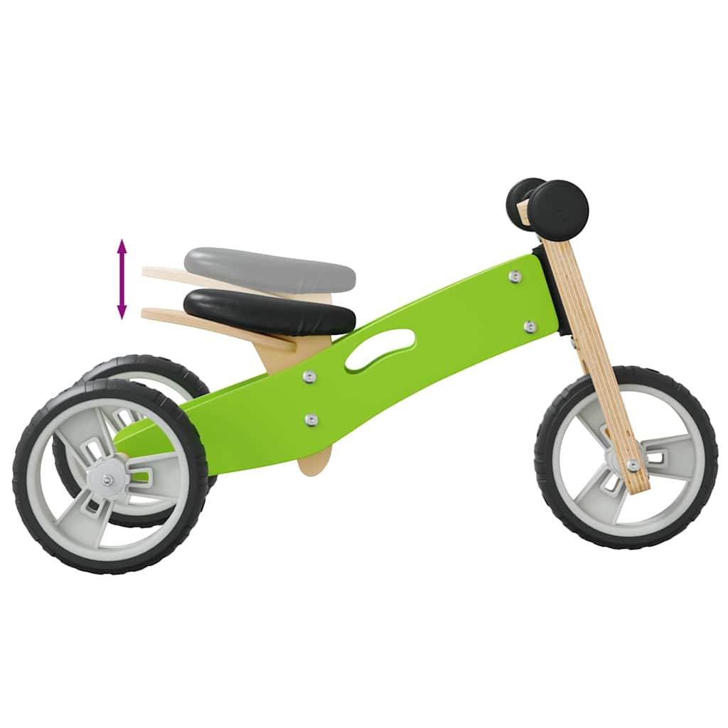 2-in-1 balance bike for children, green