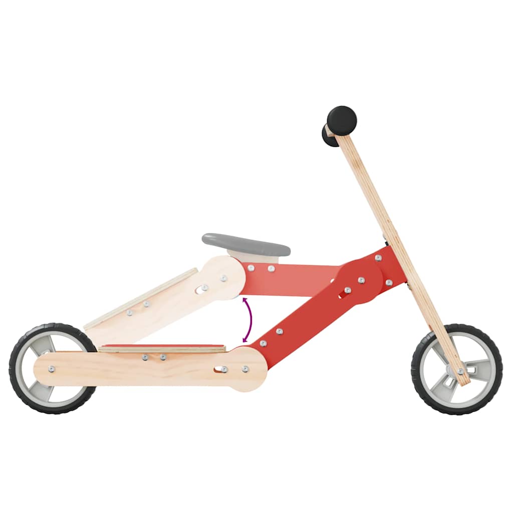 2-in-1 children's scooter, red