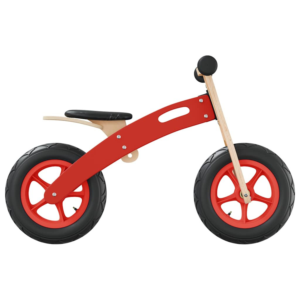 children's balance bike, pneumatic tires, red