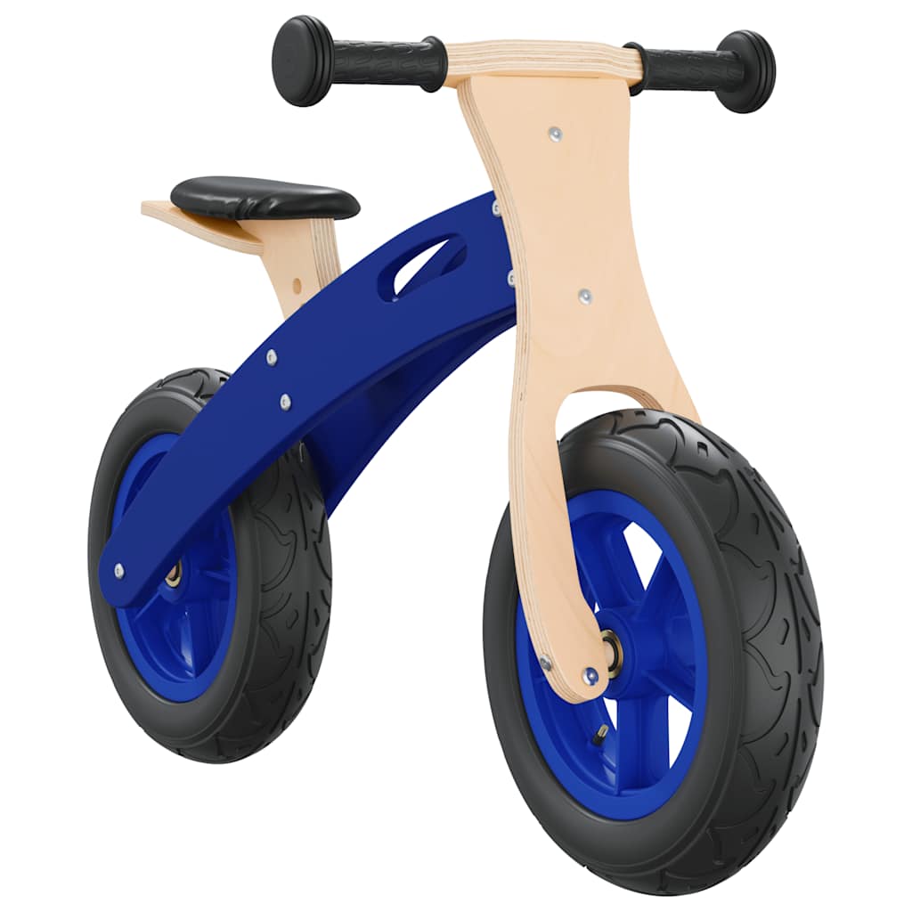 children's balance bike, pneumatic tires, blue