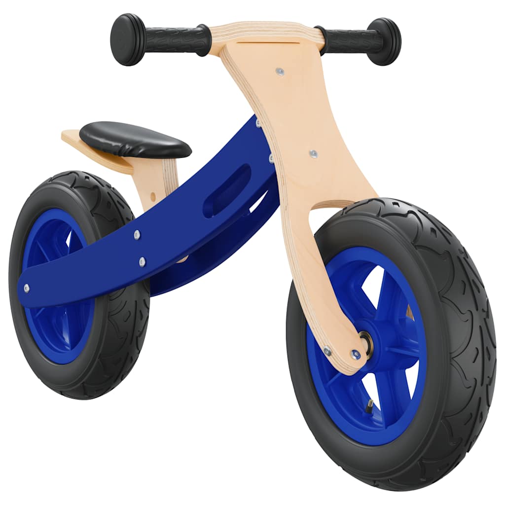 children's balance bike, pneumatic tires, blue