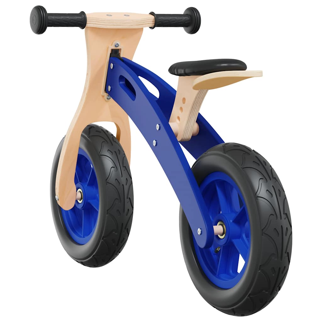 children's balance bike, pneumatic tires, blue