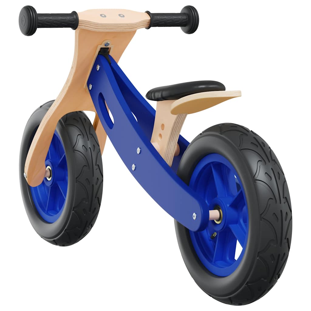 children's balance bike, pneumatic tires, blue