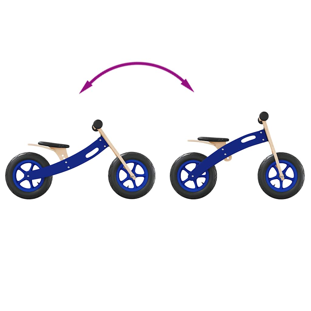 children's balance bike, pneumatic tires, blue