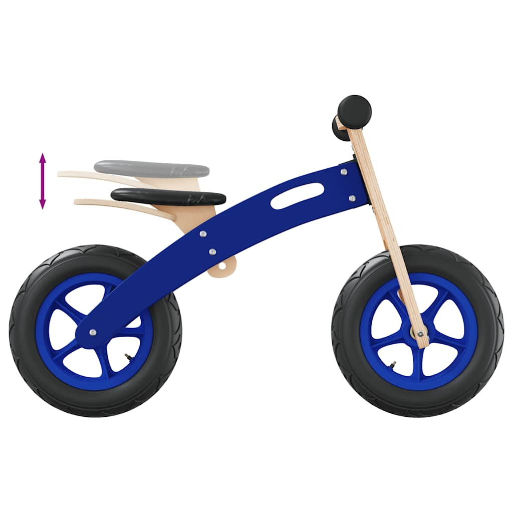 children's balance bike, pneumatic tires, blue