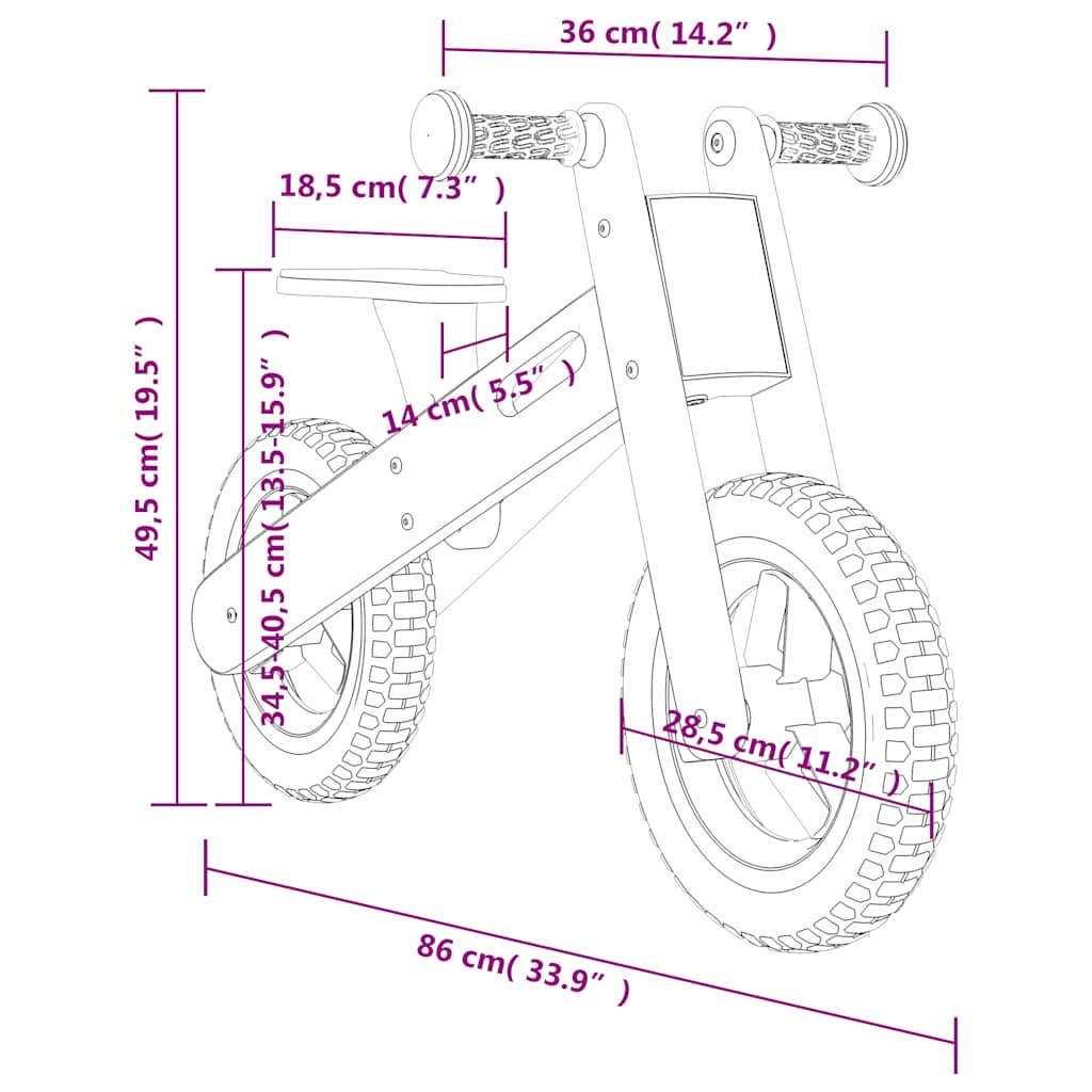 balance bike for children, orange