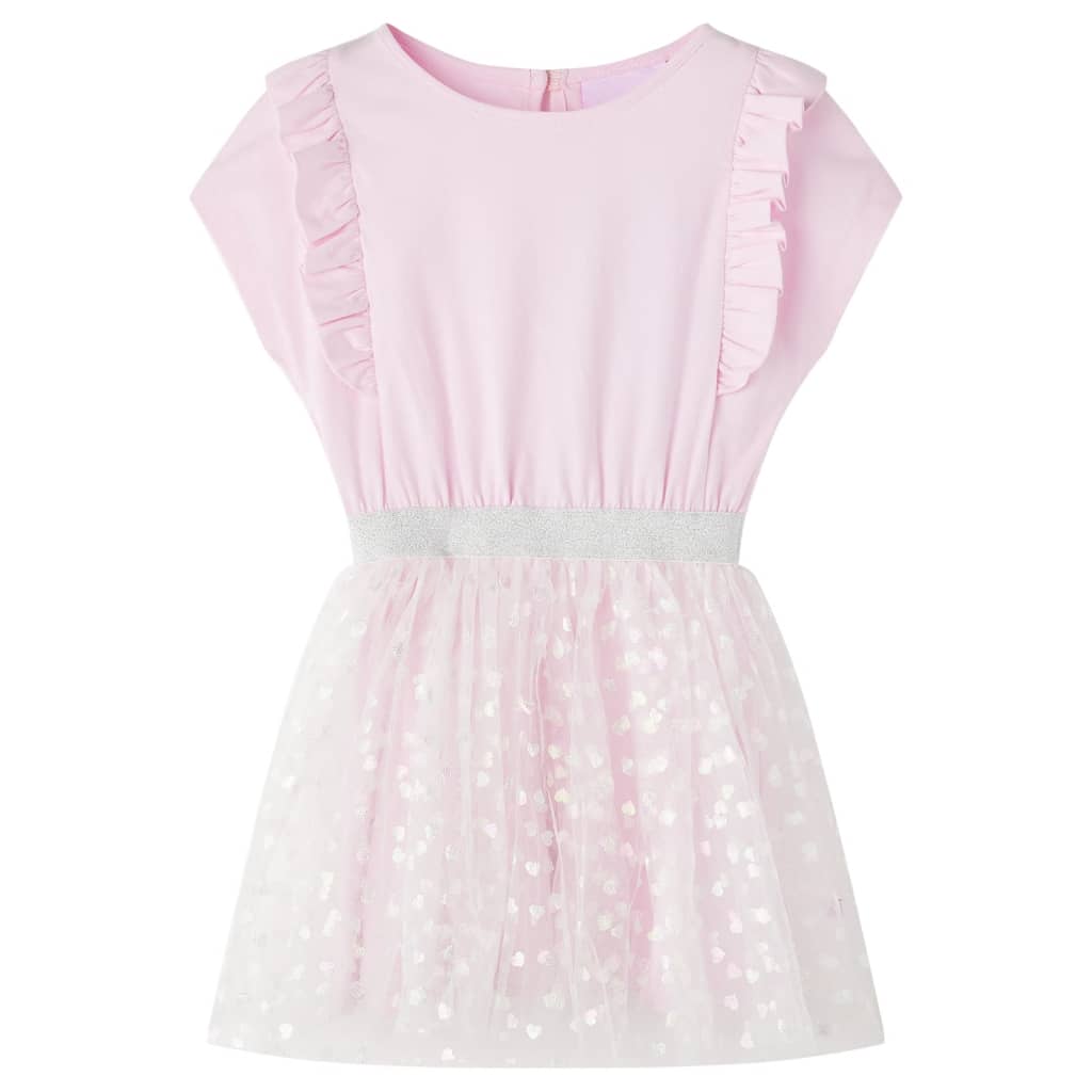 Children's dress with ruffles, light pink, 92