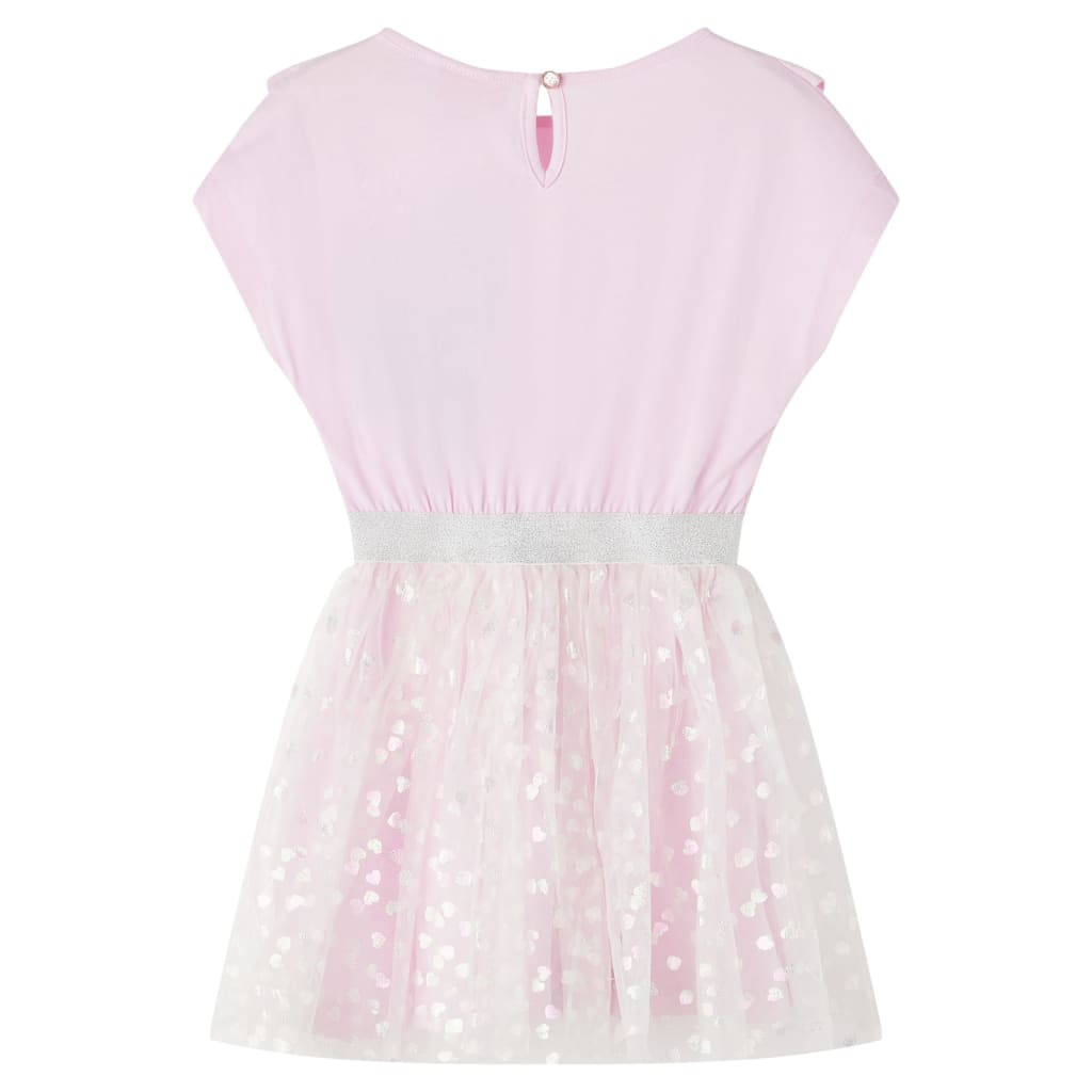 Children's dress with ruffles, light pink, 92