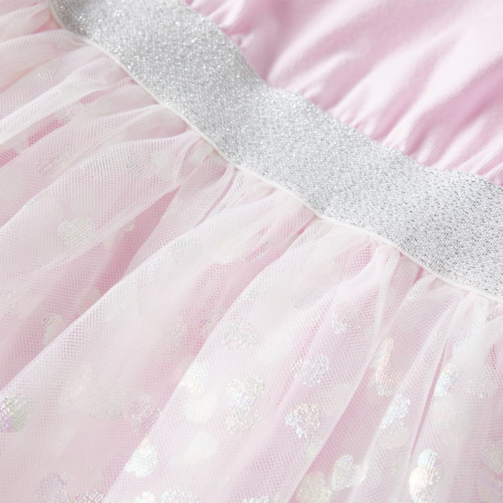 Children's dress with ruffles, light pink, 92