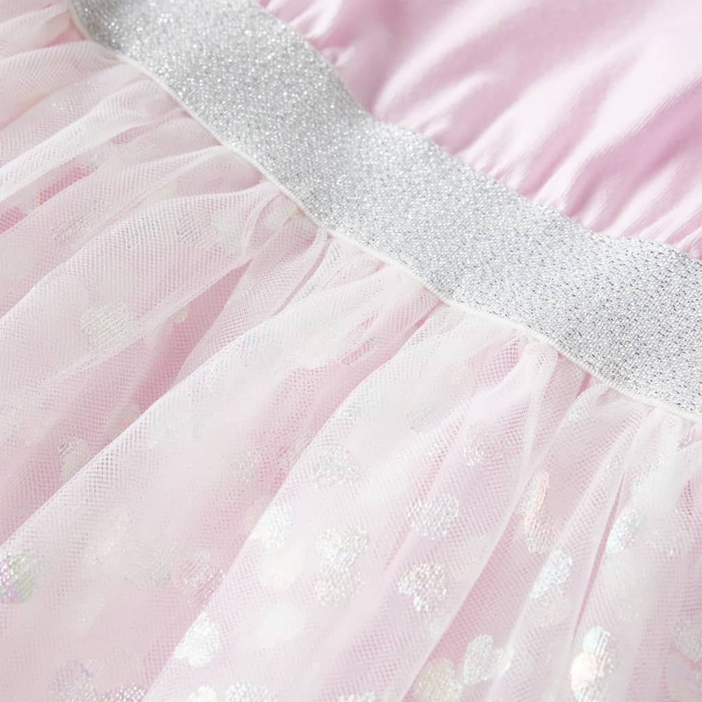 Children's dress with ruffles, light pink, 116