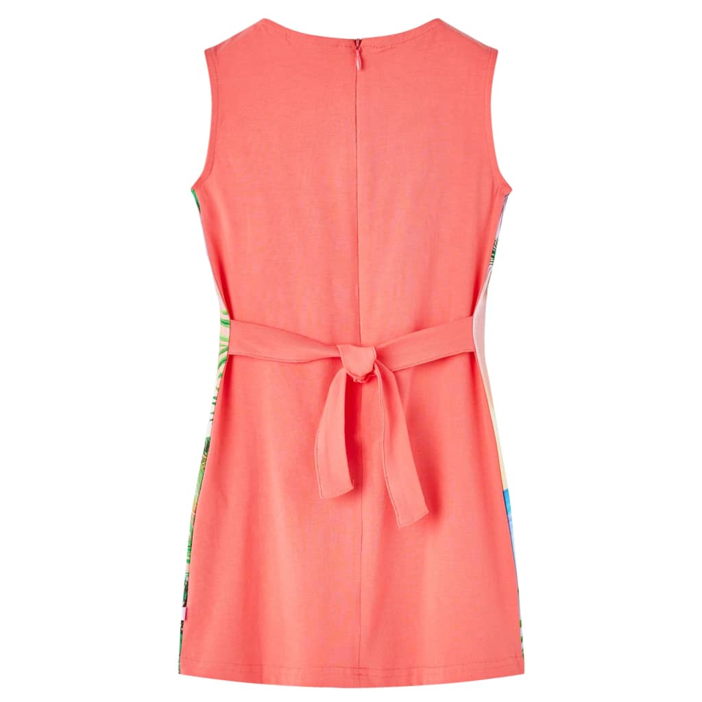 Children's dress, coral red, 104