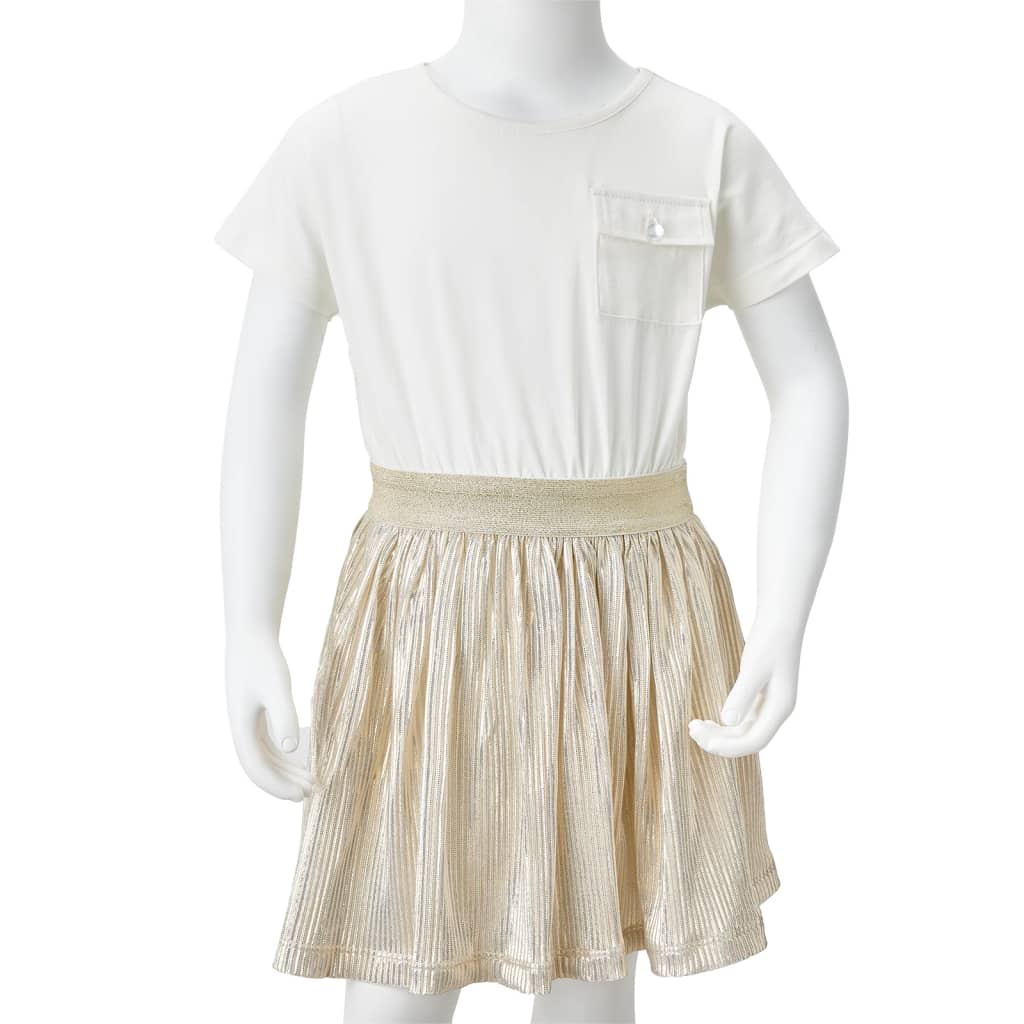 Children's short-sleeved dress, ecru, 104