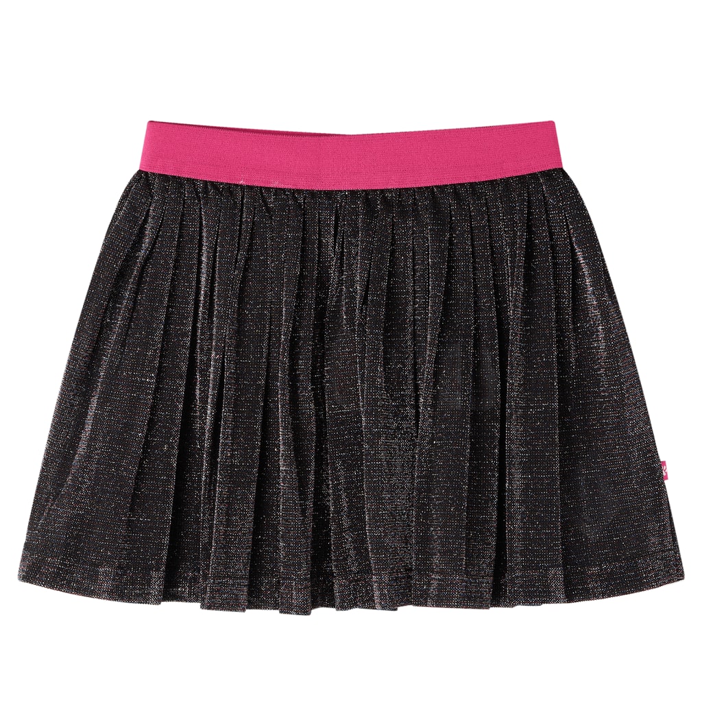 Children's pleated skirt with glitter, navy blue, 92