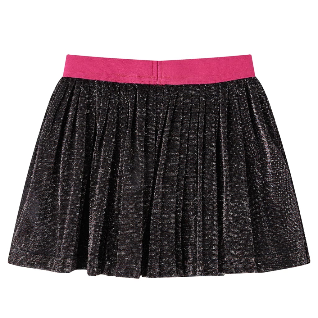 Children's pleated skirt with glitter, navy blue, 92