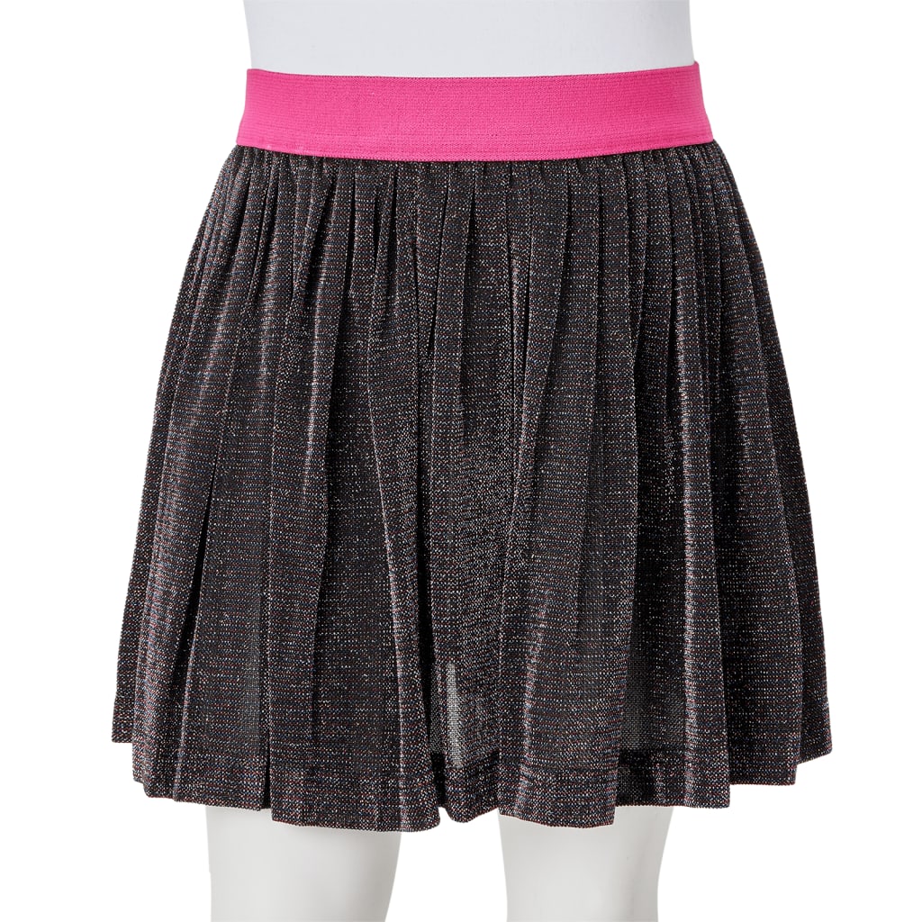 Children's pleated skirt with glitter, navy blue, 92