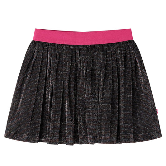 Children's pleated skirt with glitter, navy blue, 116