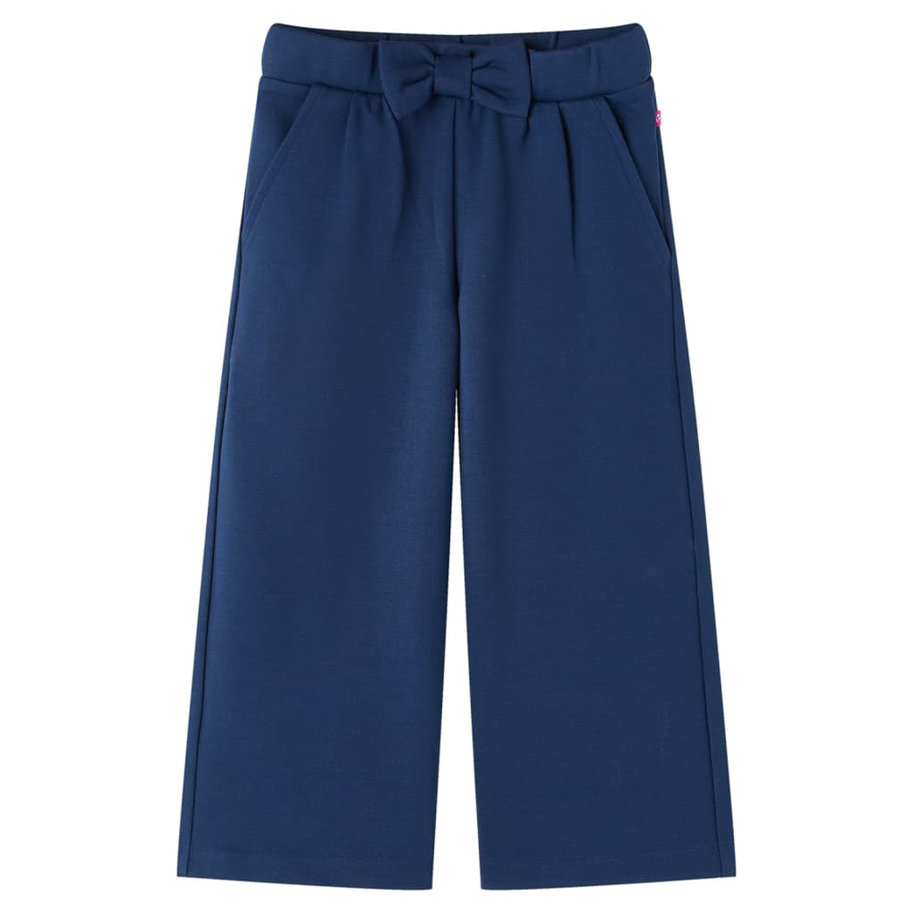 Children's trousers, wide legs, navy blue, 92