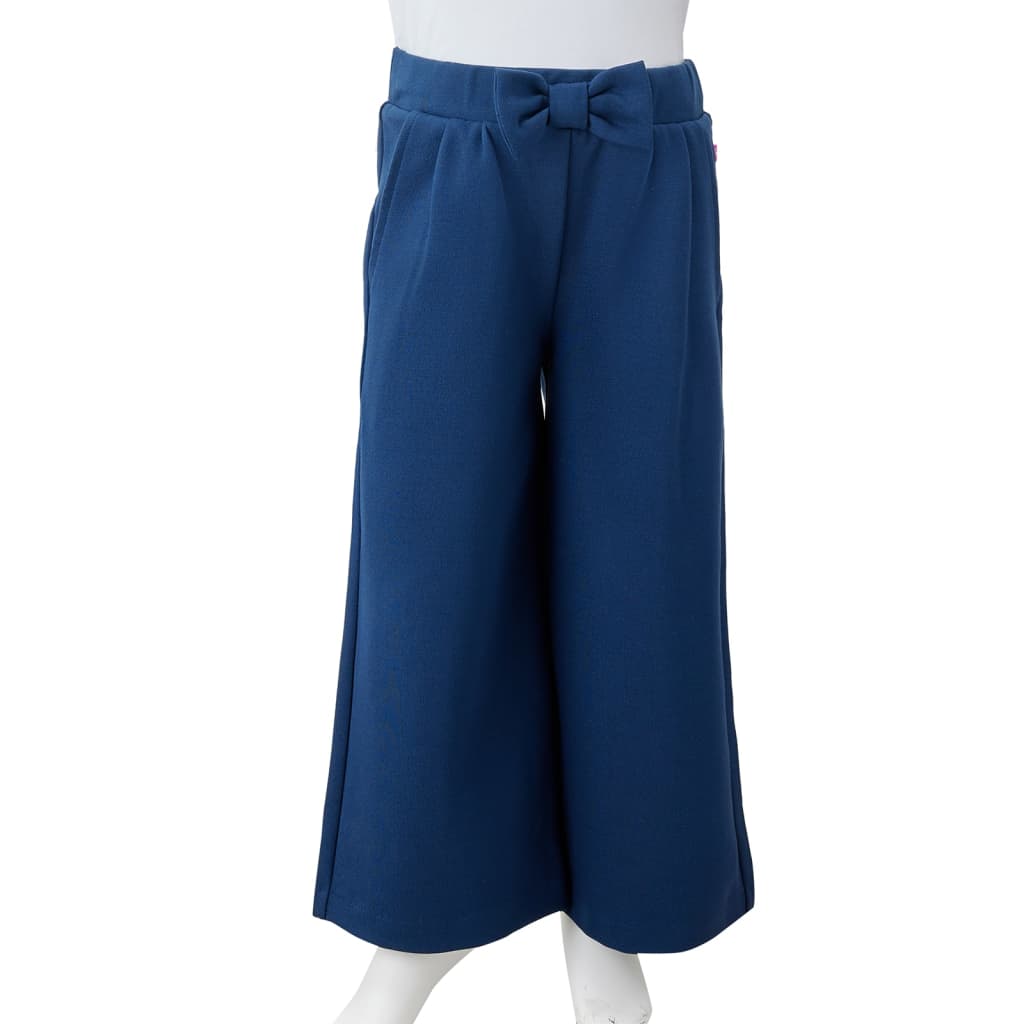 Children's trousers, wide legs, navy blue, 92