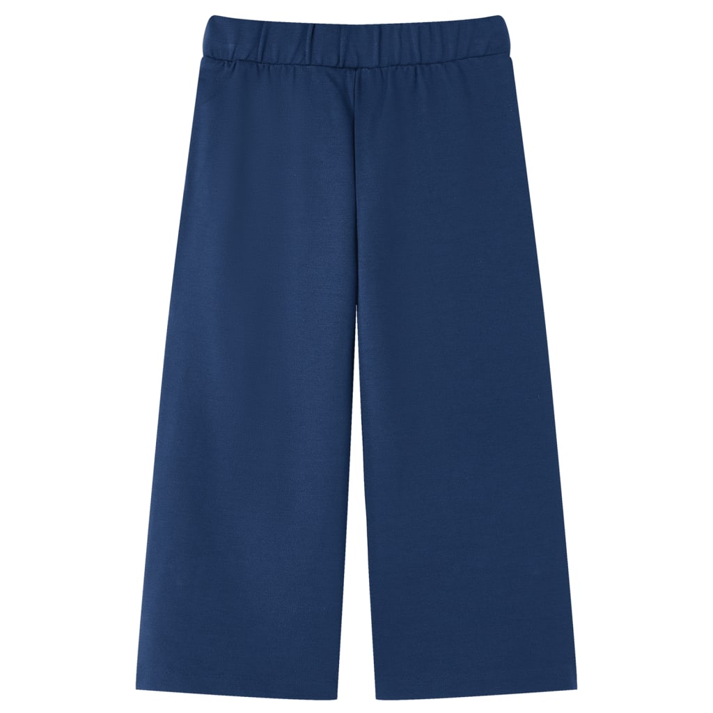 Children's trousers, wide legs, navy blue, 140