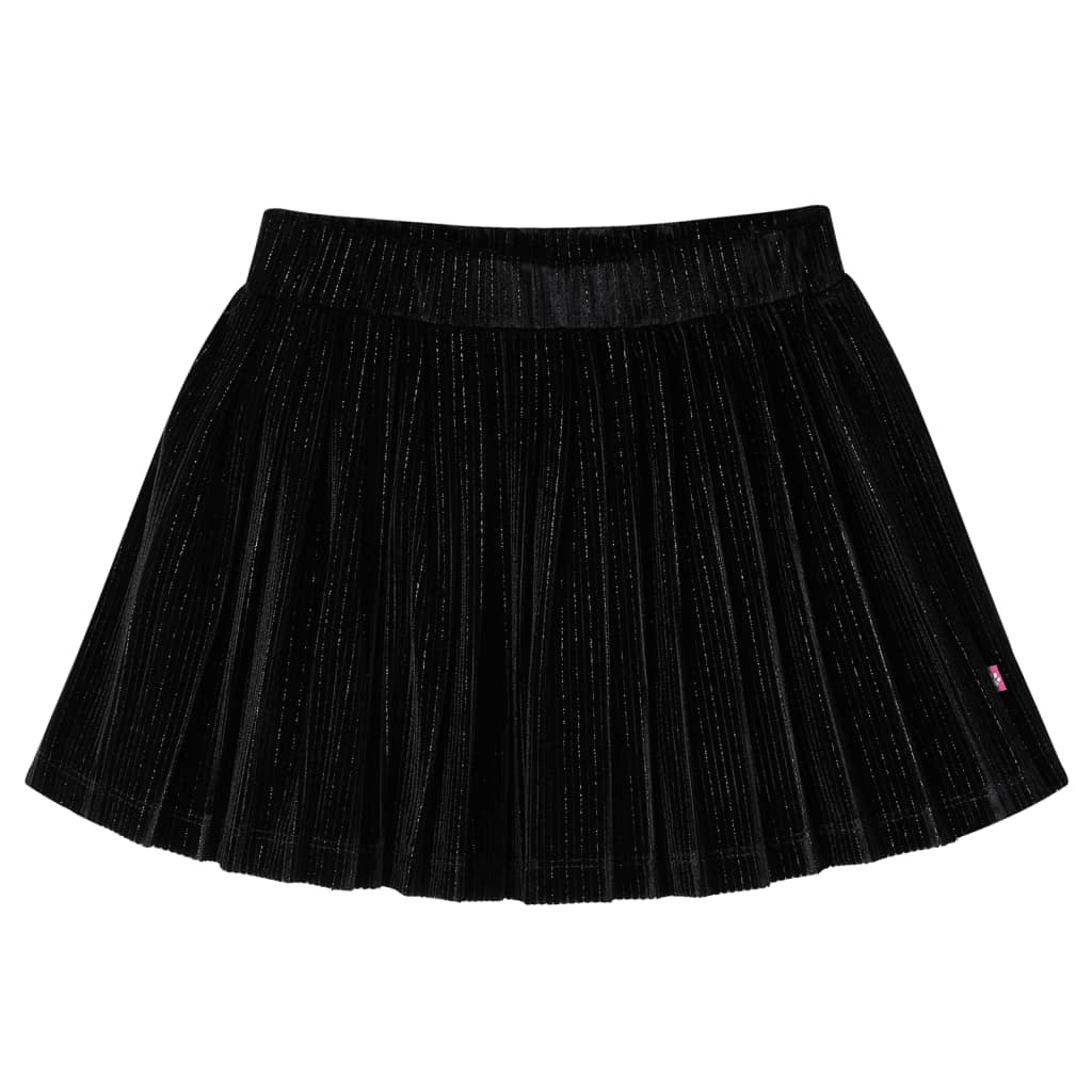 Children's pleated skirt with lurex, black, 92