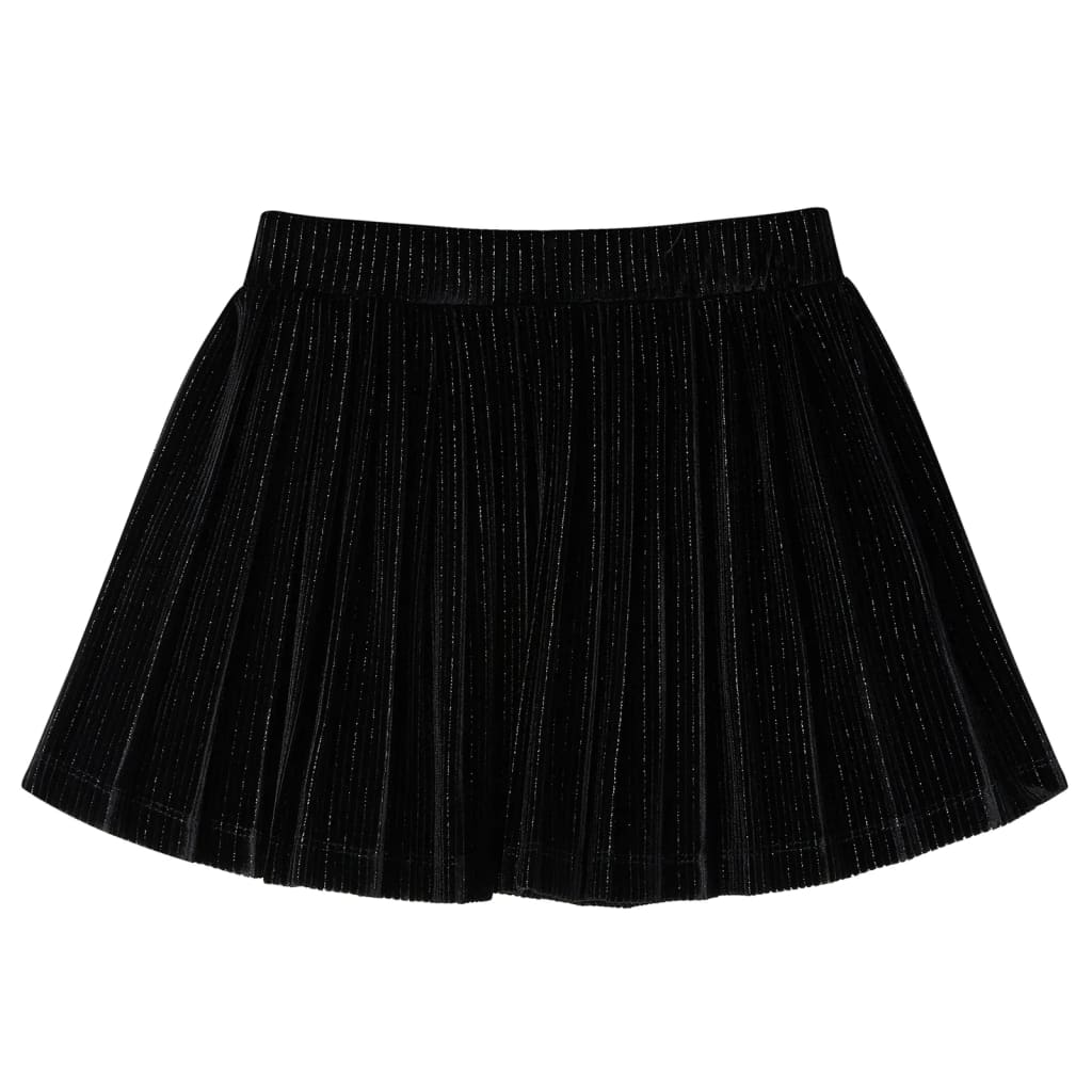 Children's pleated skirt with lurex, black, 92