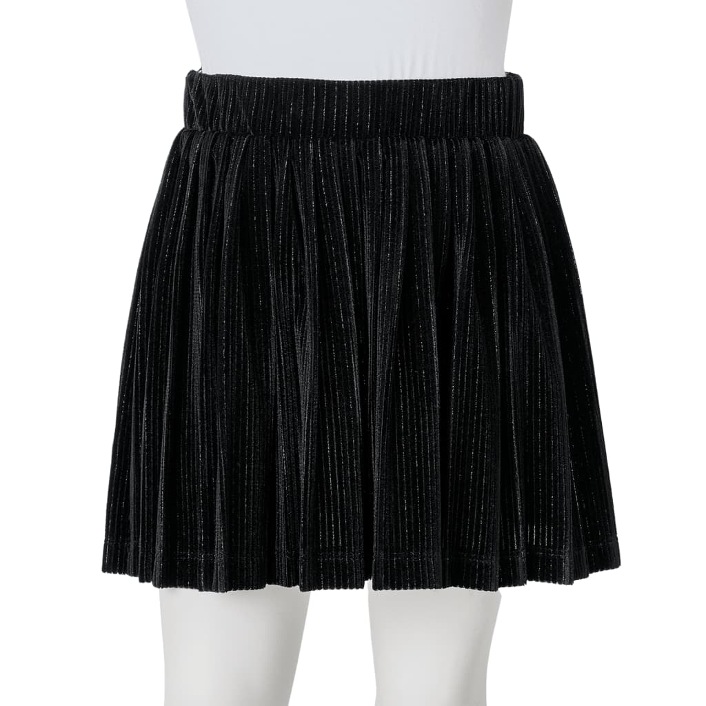 Children's pleated skirt with lurex, black, 92