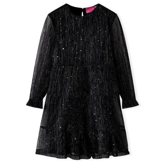 Long-sleeved children's dress, black, 92