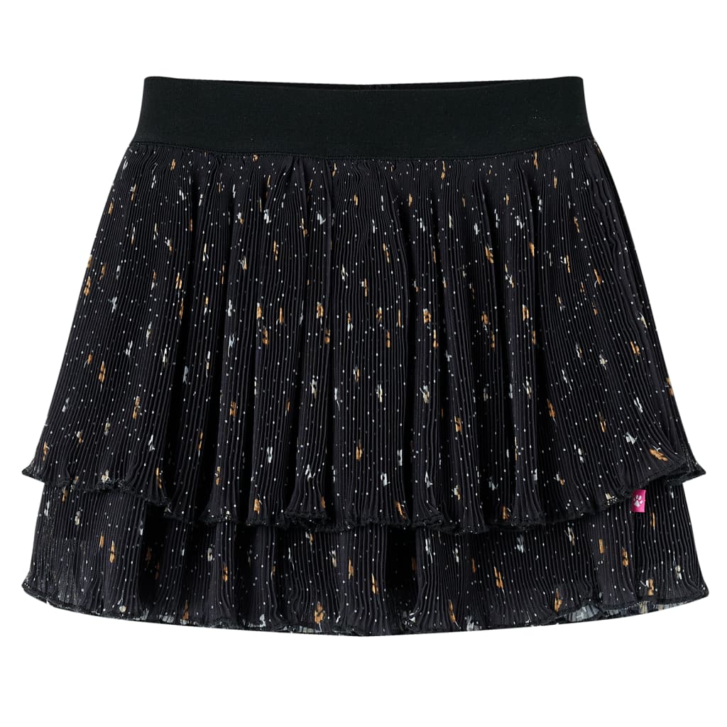 Children's skirt, multi-layered design with ruffles, black, 92