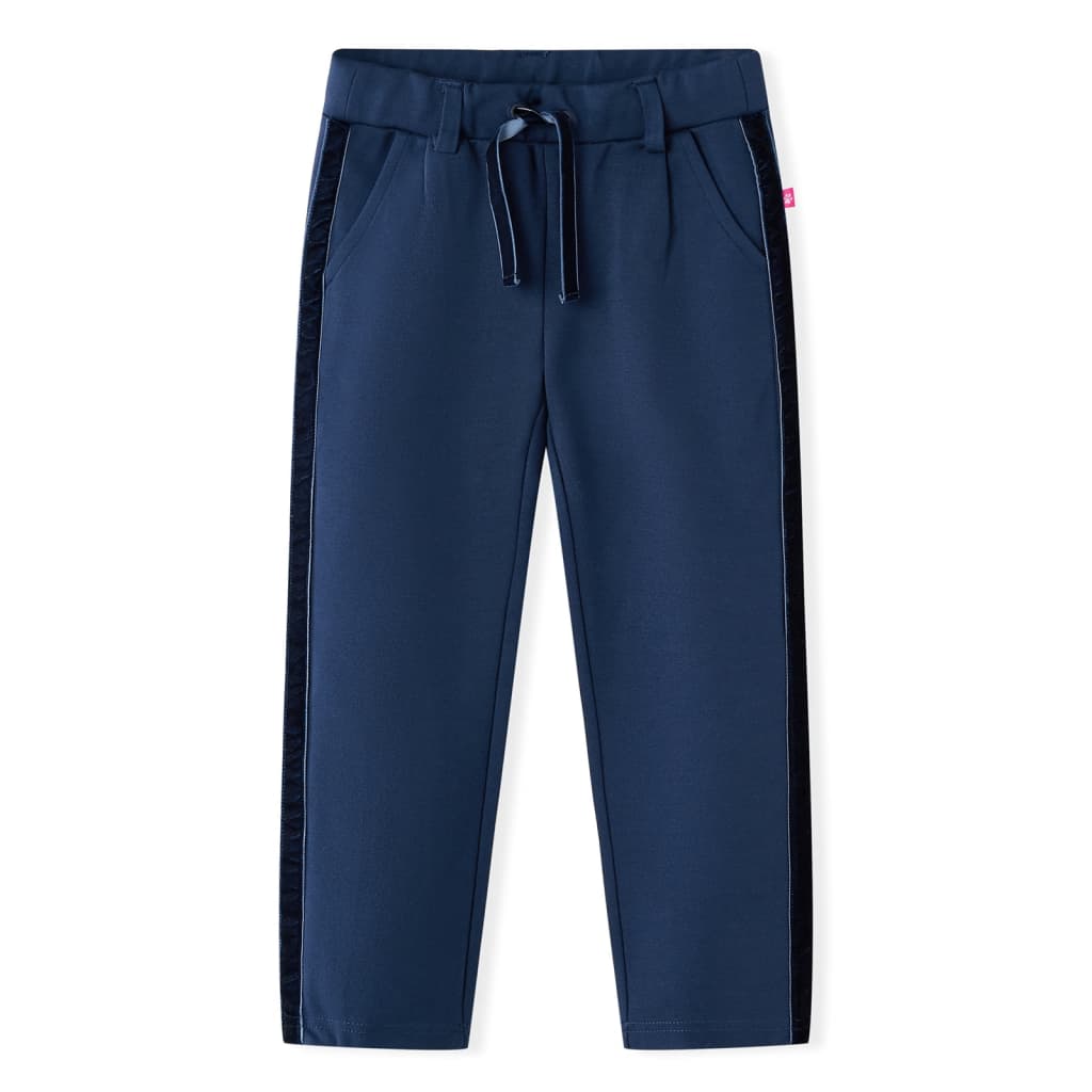 Children's trousers, black trim, navy blue, 92