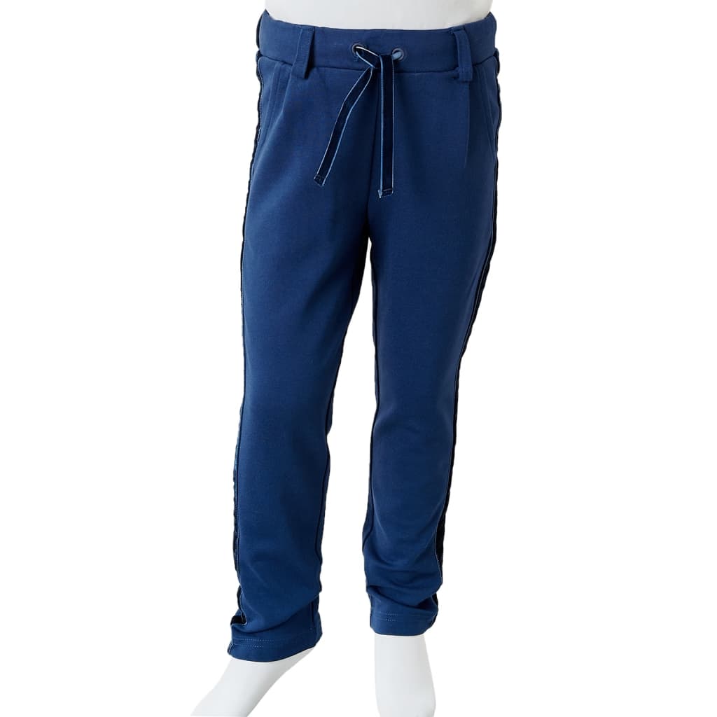 Children's trousers, black trim, navy blue, 92