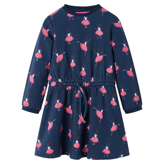 Children's dress, navy blue, 104