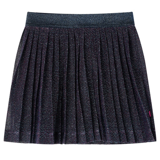 Children's skirt with glitter, navy blue, 140