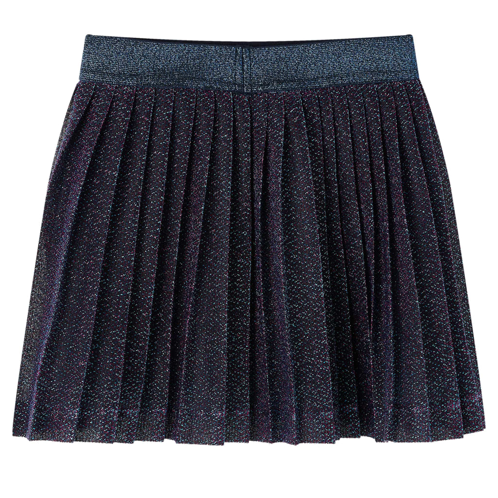 Children's skirt with glitter, navy blue, 140