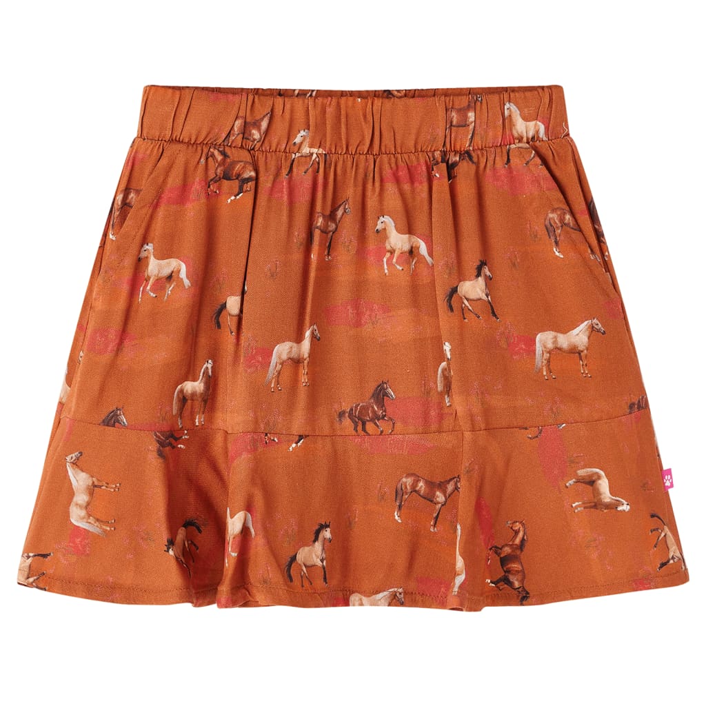 Children's skirt, cognac brown, 92