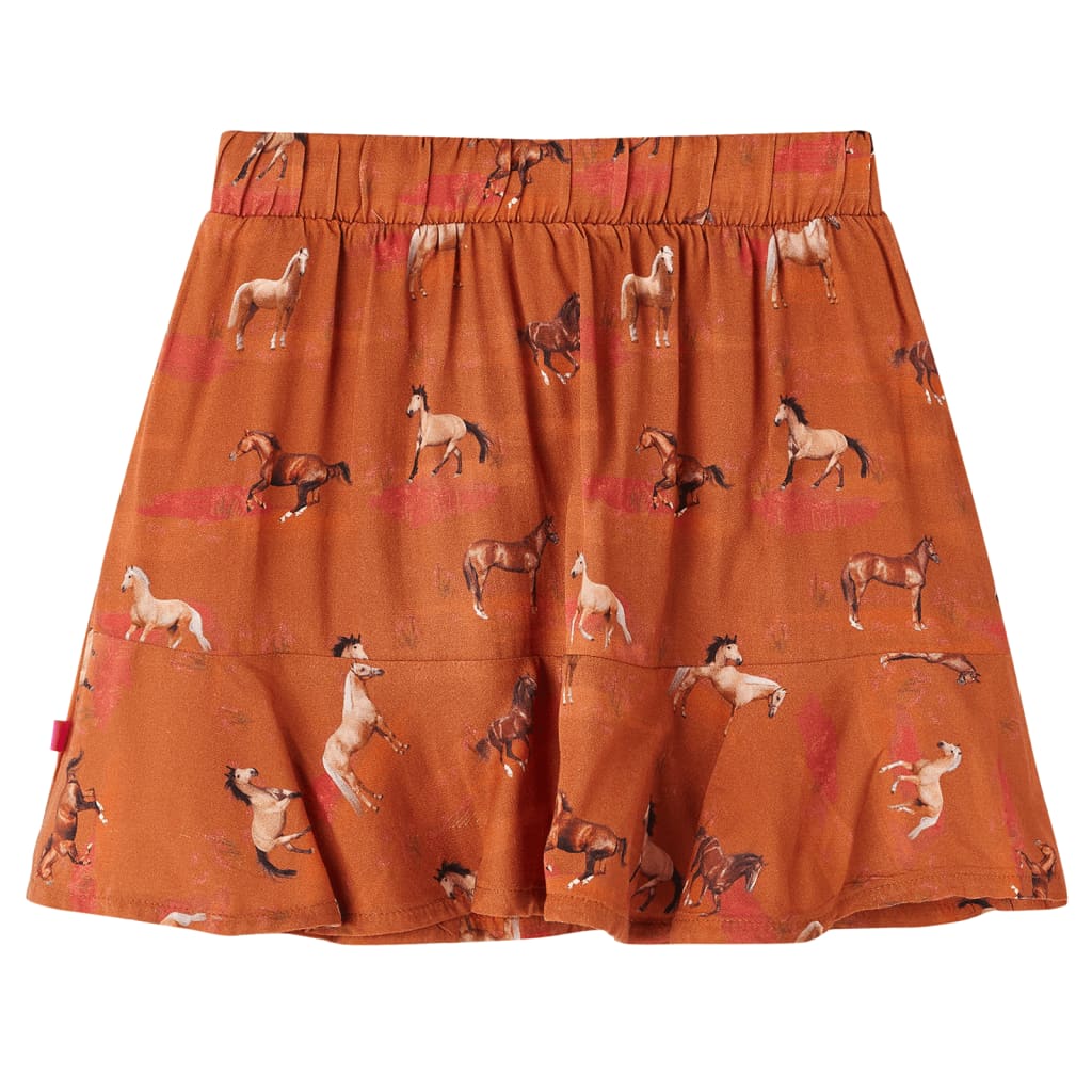 Children's skirt, cognac brown, 92