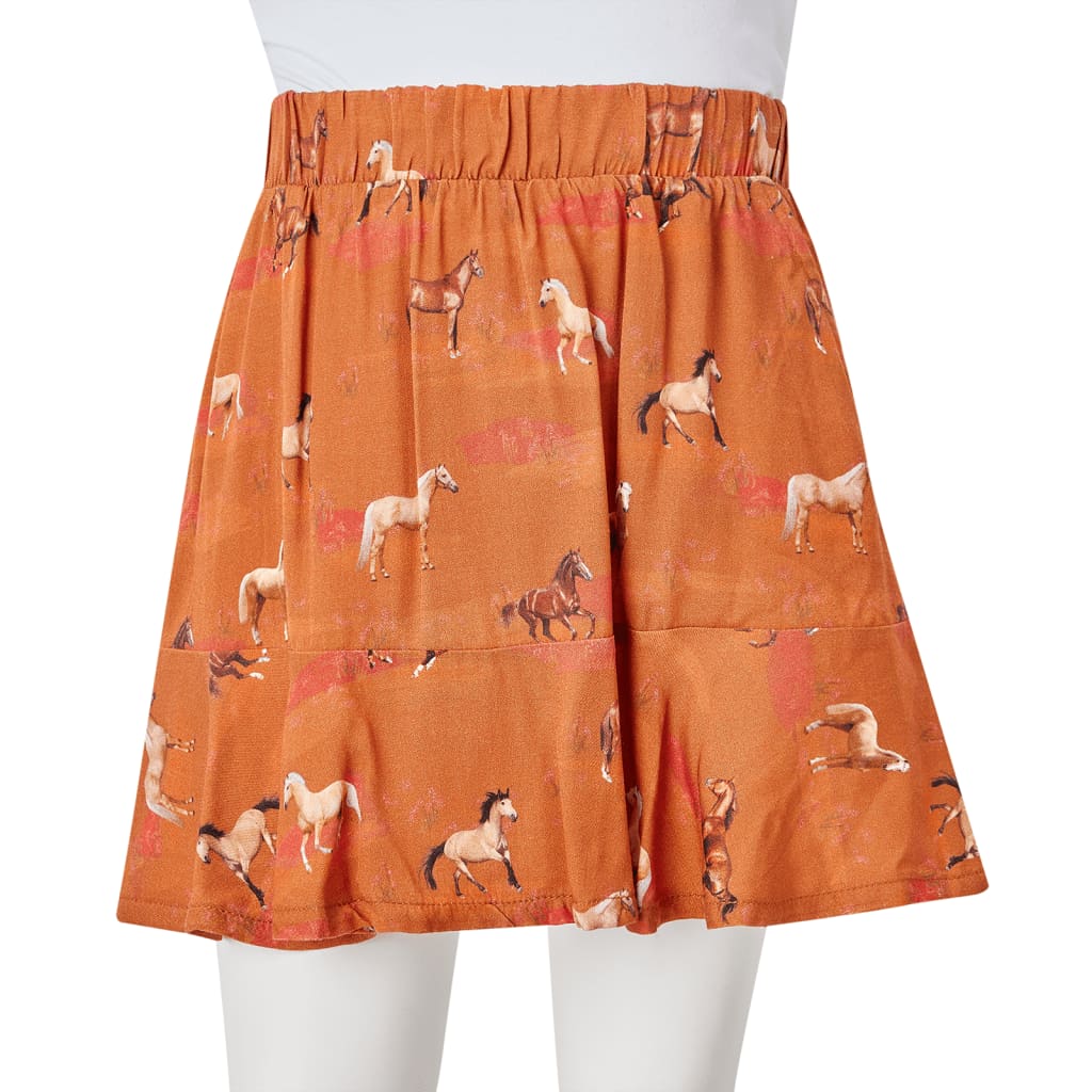 Children's skirt, cognac brown, 92