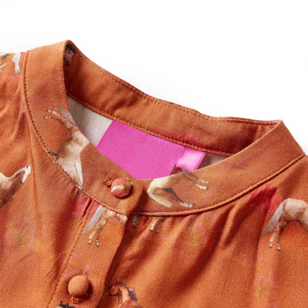 Children's dress, cognac brown, 128