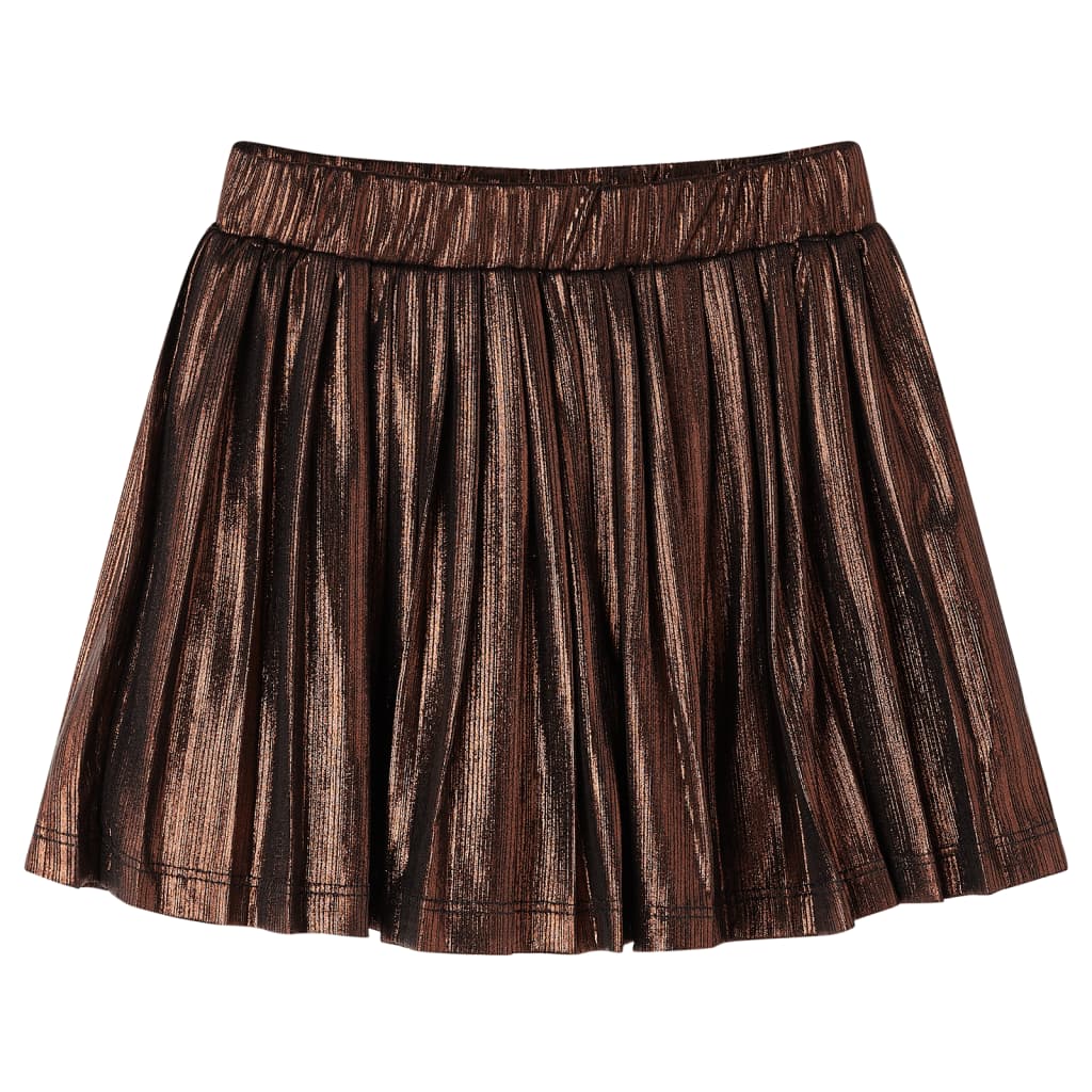 Children's skirt with glitter, cognac brown, 104