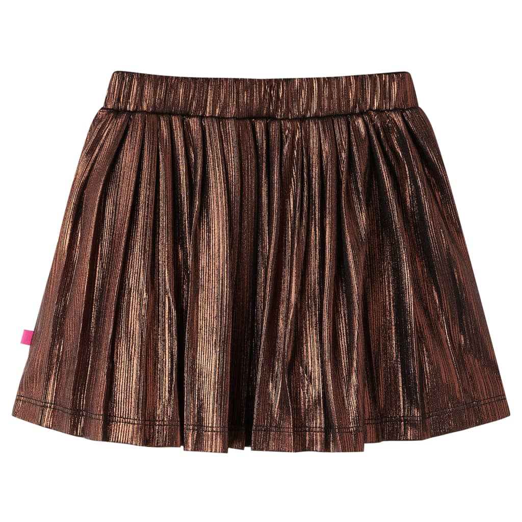 Children's skirt with glitter, cognac brown, 104